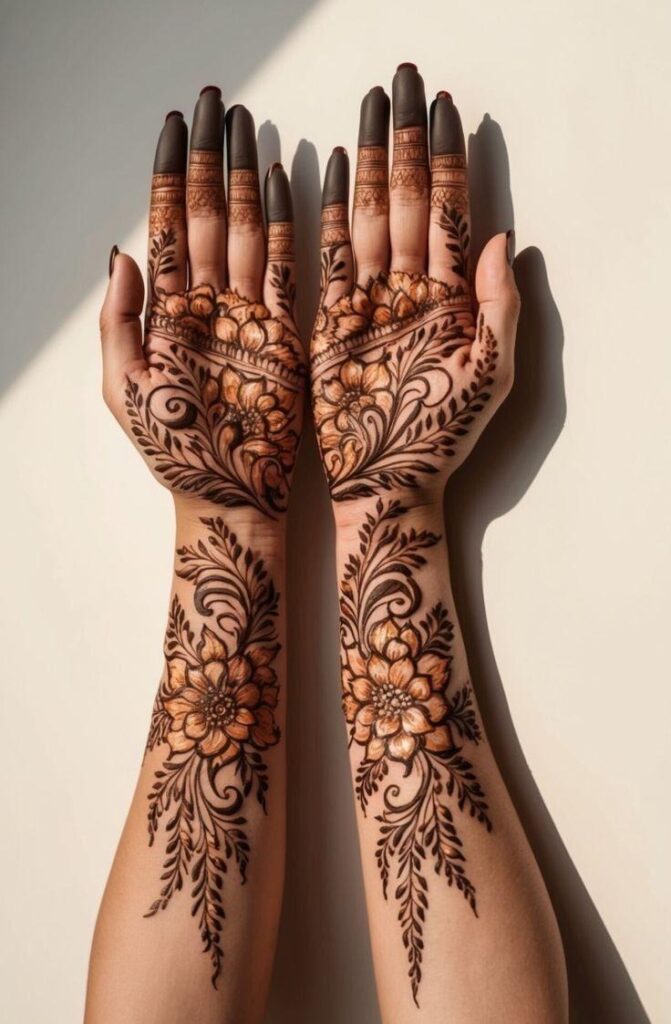Floral Mehendi Patterns